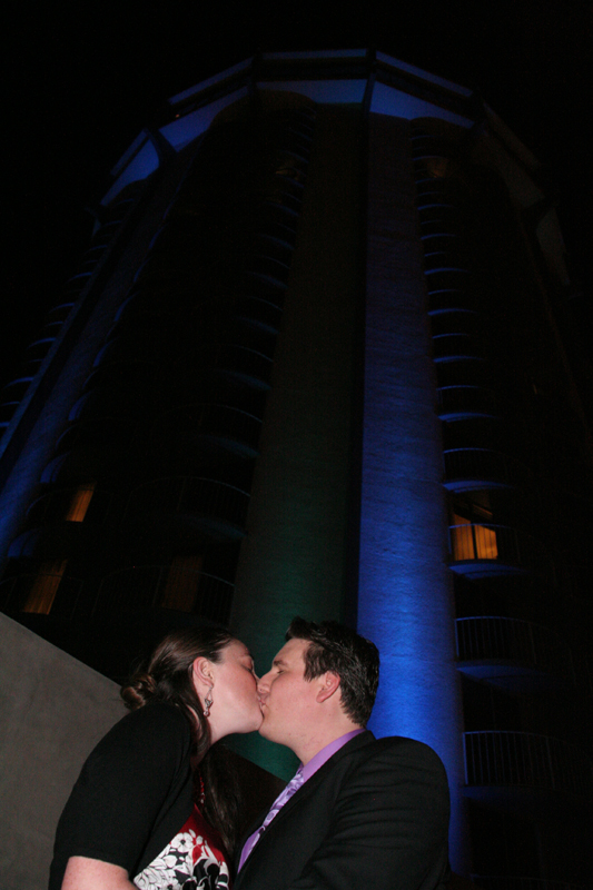 Jenn and Jeff infront of Hotel Angeleno